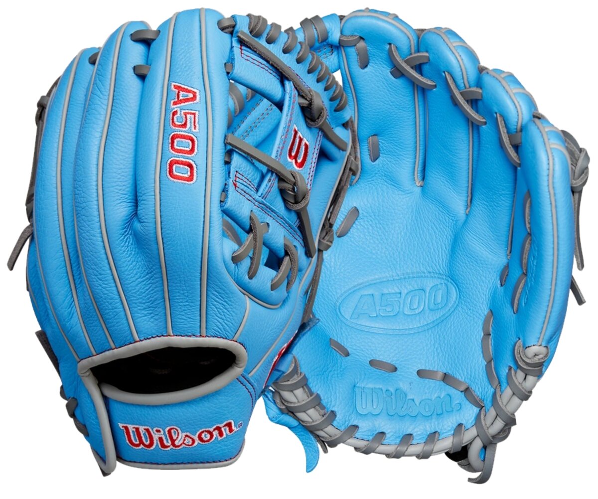 Wilson A500 11" Infield Glove Baby Blue/Grey RHT