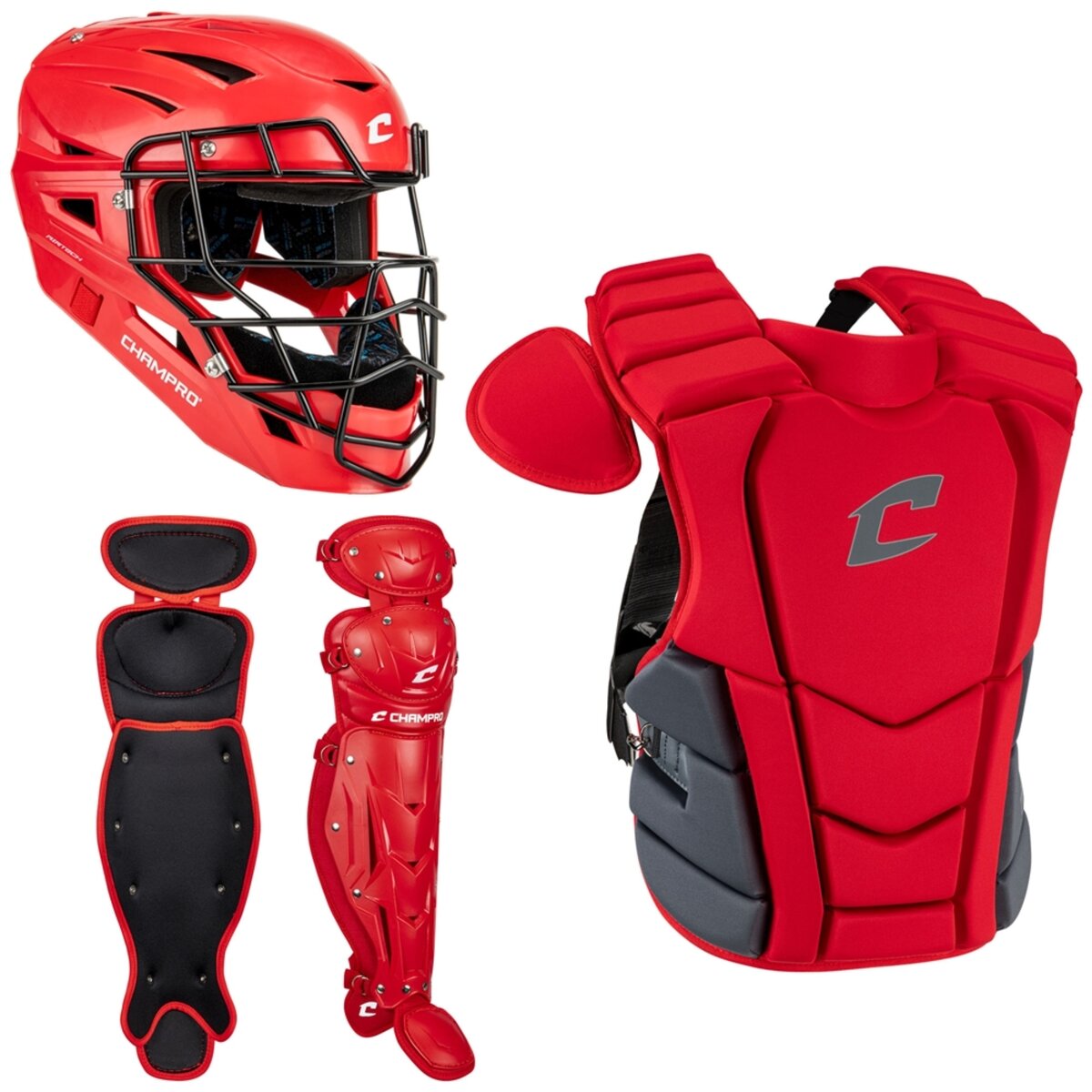 Champro Optimus Champion Plus Catcher Set Adult Scarlet