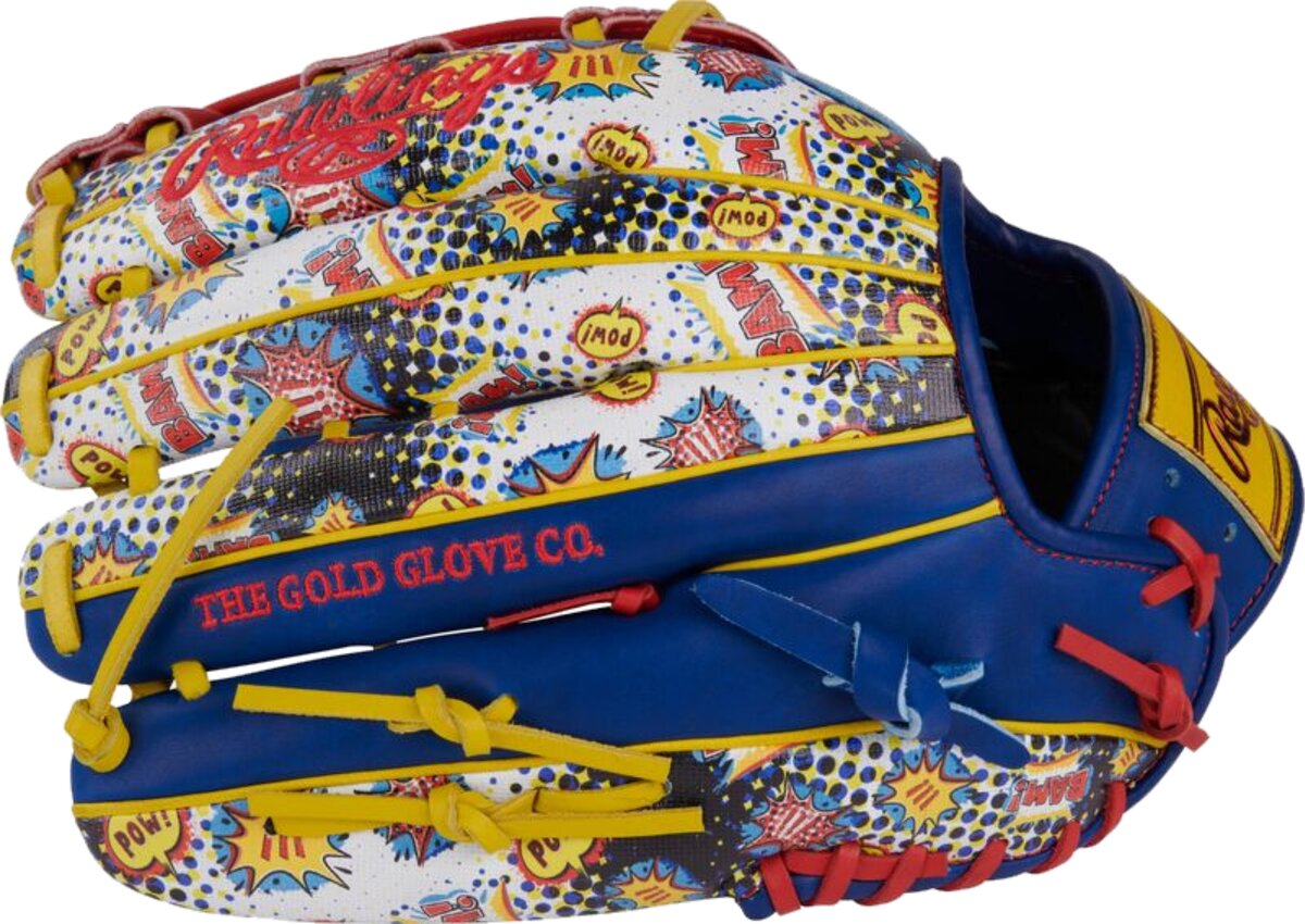 Rawlings Heart of the Hide 12.75" Outfield Glove Royal/Scarlet Comic RHT