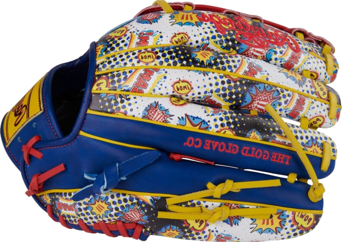 Rawlings Heart of the Hide 12.75" Outfield Glove Royal/Scarlet Comic LHT