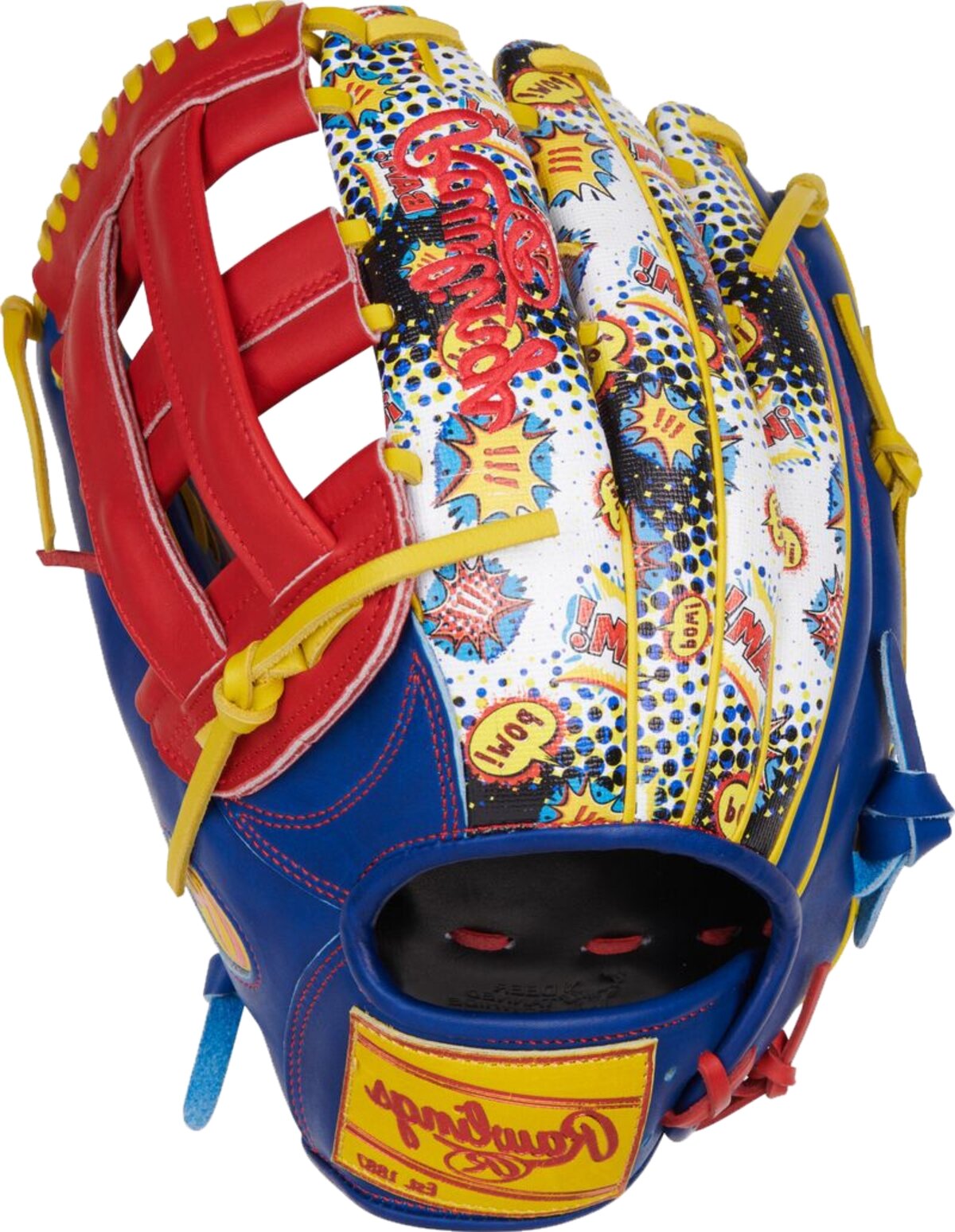 Rawlings Heart of the Hide 12.75" Outfield Glove Royal/Scarlet Comic LHT