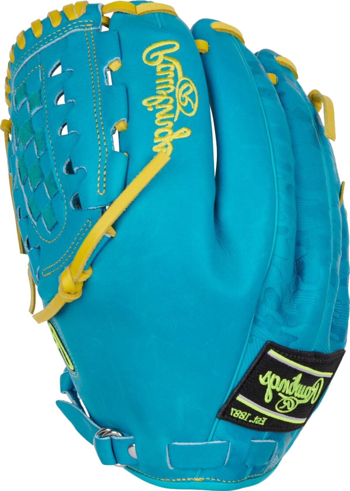 Rawlings Heart of the Hide 12" Pitcher Glove Teal/Yellow LHT