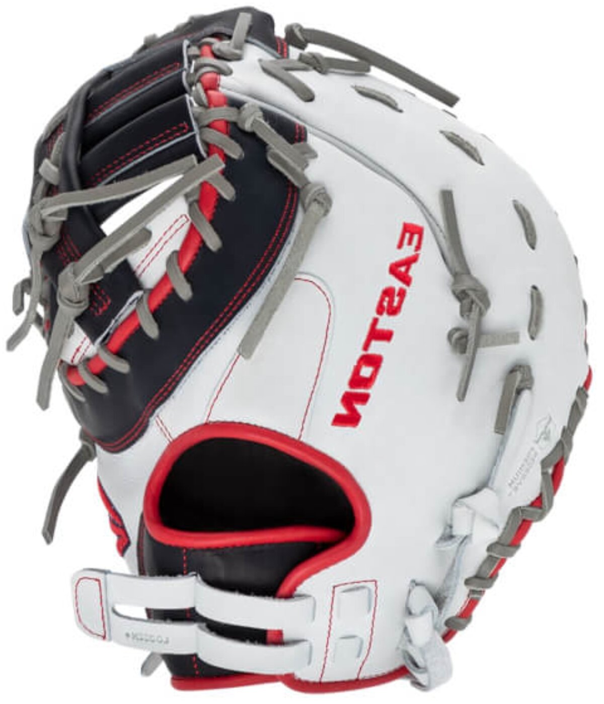 Easton Professional Collection Softball Color Splash 13" First Base Glove White/Navy/Red LHT