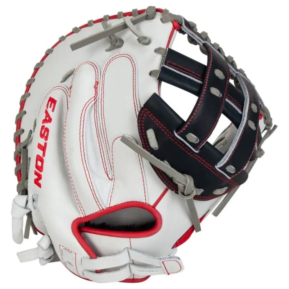 Easton Professional Collection Softball Color Splash 34" Catcher Glove White/Navy/Red RHT