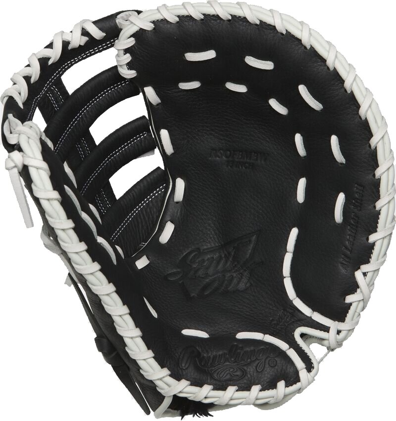 Rawlings Shut Out Softball 12" First Base Glove Black/White RHT
