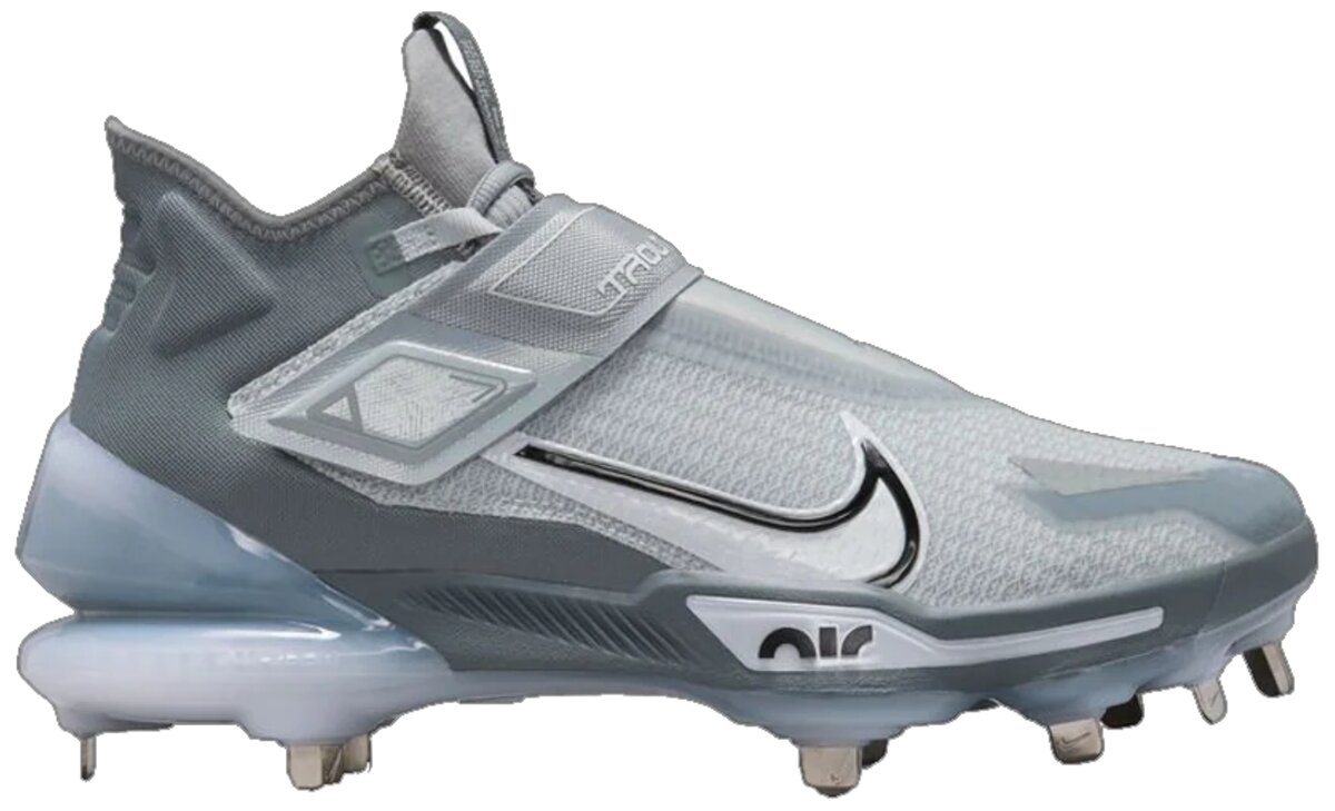 Nike Trout 8 Grey High Metal Cleats