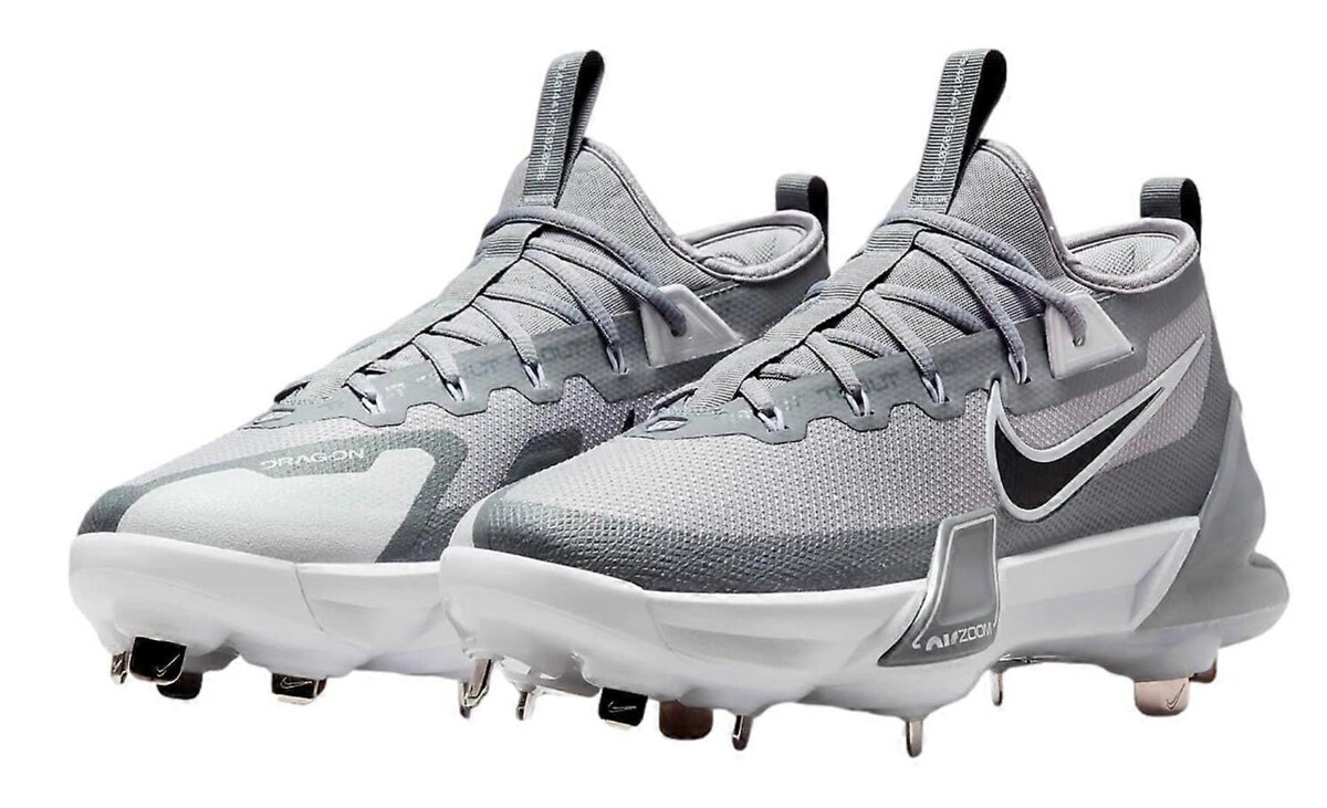Nike Trout 9 Elite Grey Metal Cleats
