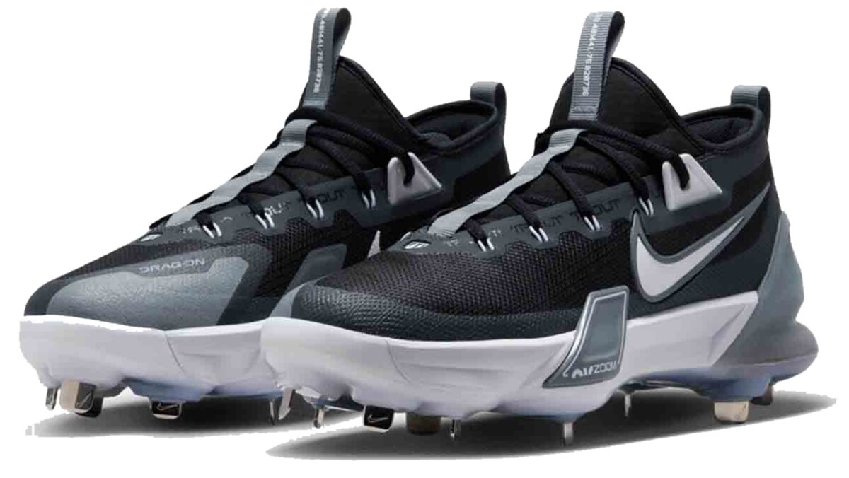 Nike Trout 9 Elite Black/White Metal Cleats
