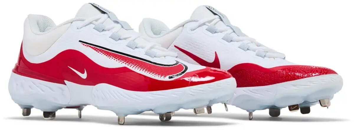 Nike Huarache Elite 4 Low White/University Red Metal Cleats