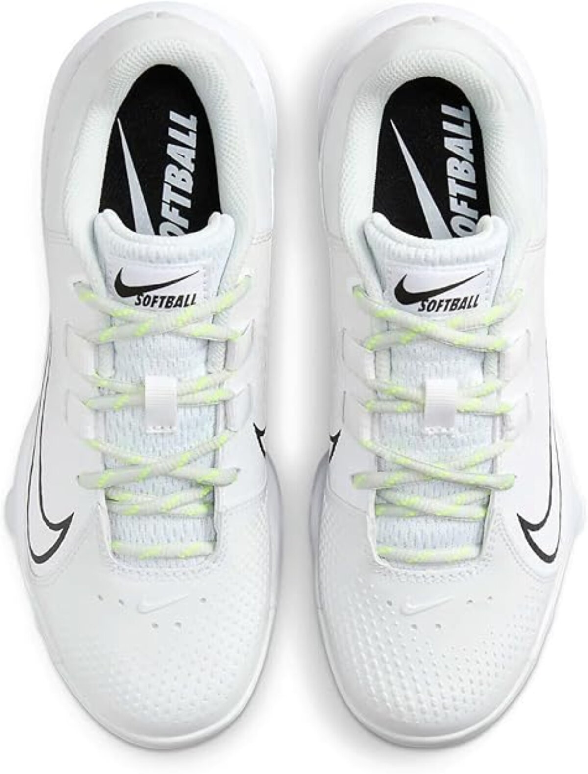 Nike Hyperdiamond 4 Pro White/Volt Low Rubber Cleats