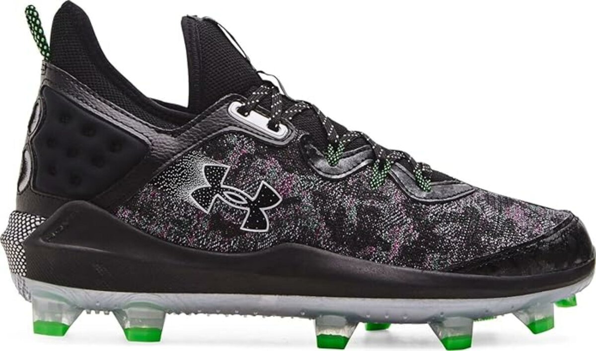 Under Armour Harper 8 Elite Black/Green High Rubber Cleats