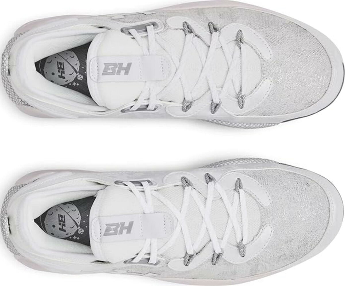 Under Armour Harper 8 Elite White/Silver High Rubber Cleats