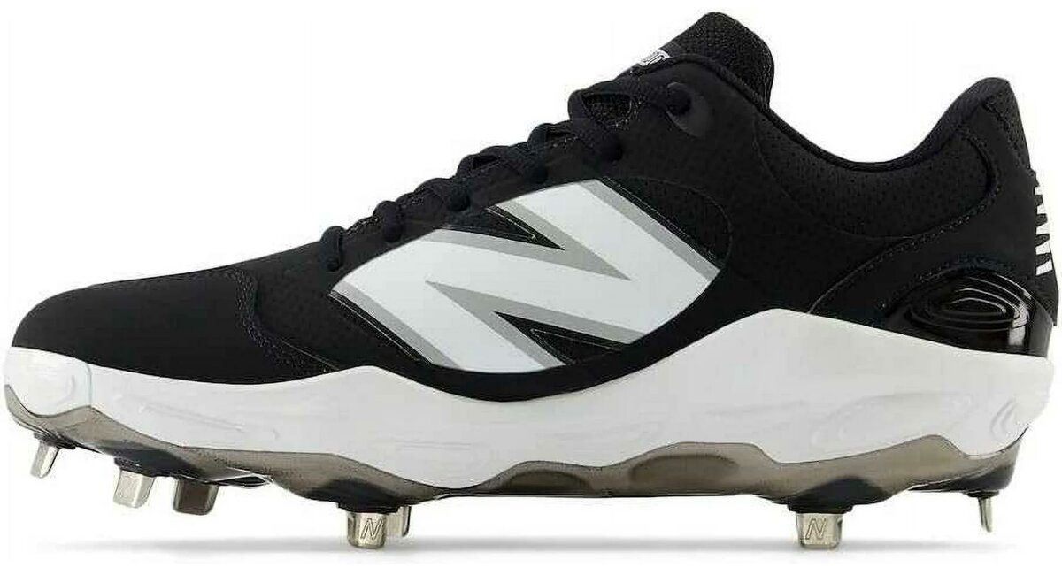 New Balance L3000BK7 Black/White Metal Cleats