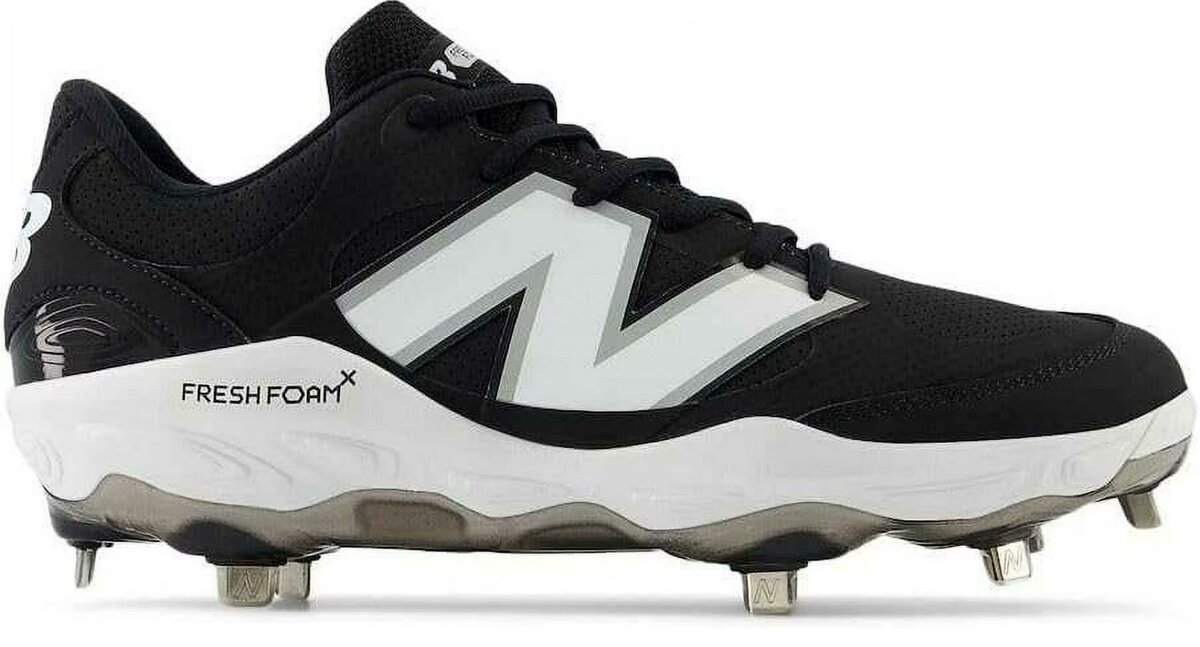 New Balance L3000BK7 Black/White Metal Cleats