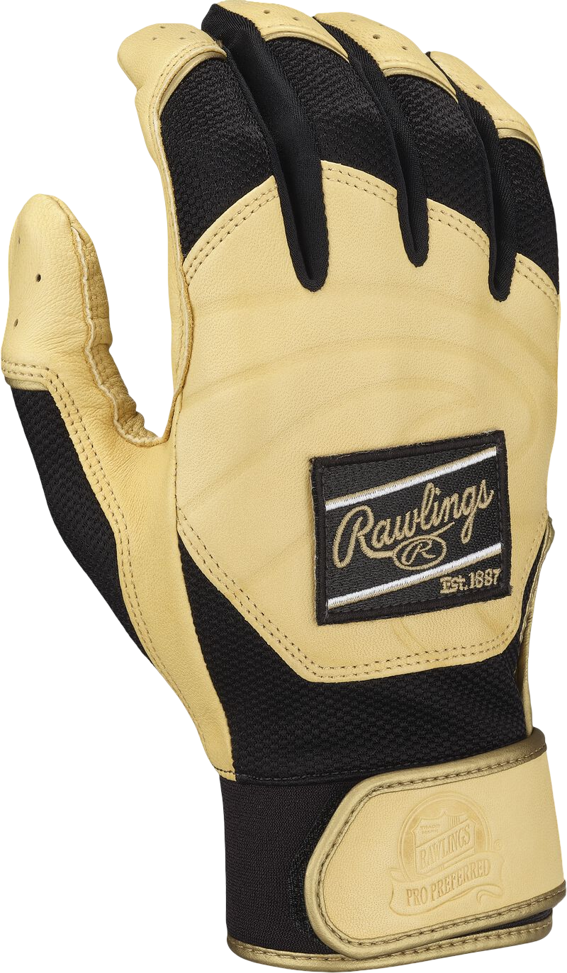 Rawlings Pro Preferred Batting Gloves Camel/Black