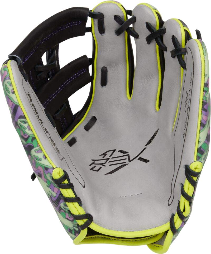 Rawlings REV1X Limited Edition Halloween 11.75" Infield Glove Grey/Ghost Pattern RHT