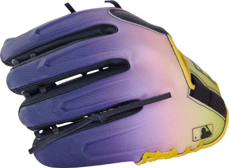 Rawlings REV1X Francisco Lindor 11.75" Infield Glove Purple/Yellow Pattern RHT