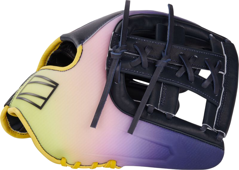 Rawlings REV1X Francisco Lindor 11.75" Infield Glove Purple/Yellow Pattern RHT