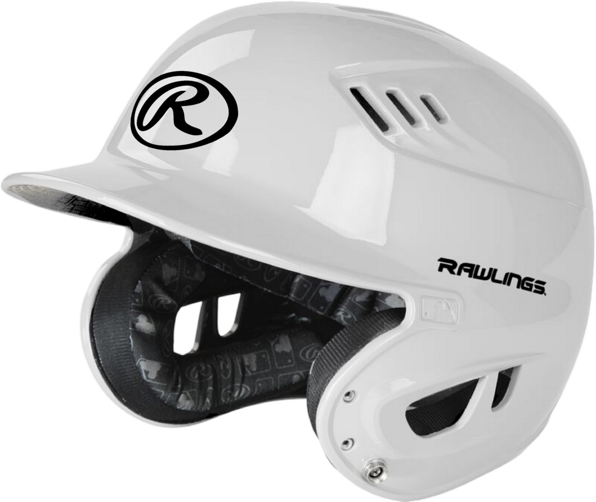 Rawlings R16/Velo Gloss Finish Batting Helmet Black