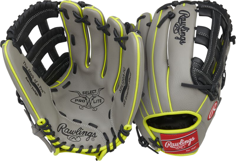 Rawlings Select Pro Lite Aaron Judge 12" Outfield Glove Grey/Black/Yellow RHT