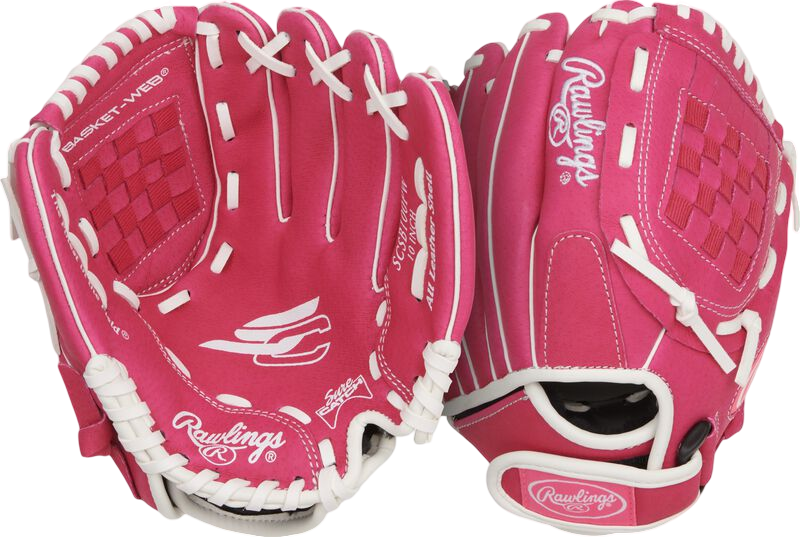 Rawlings Sure Catch Softball 10'' Youth Glove Pink/White RHT