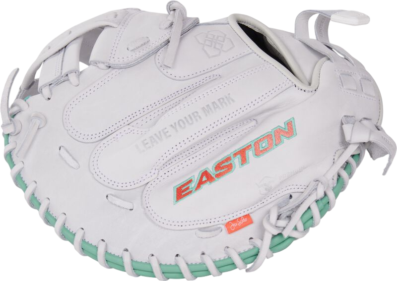 Easton Signature series Softball Jen Schro 34" Catcher Glove White/Teal RHT