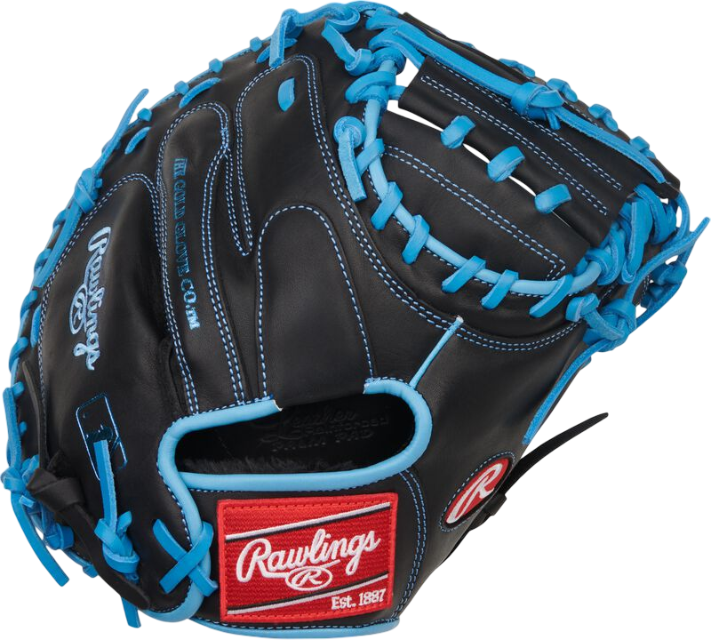 Rawlings R9 32.5" Catcher Glove Black/Columbia Blue RHT