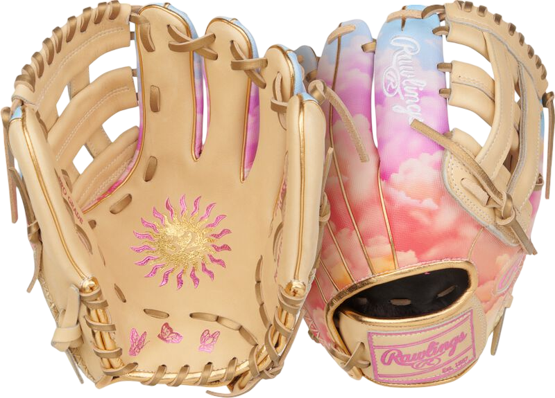 Rawlings Heart of the Hide Softball Sierra Romero 12" Infield Glove Tan/Pink Clouds RHT