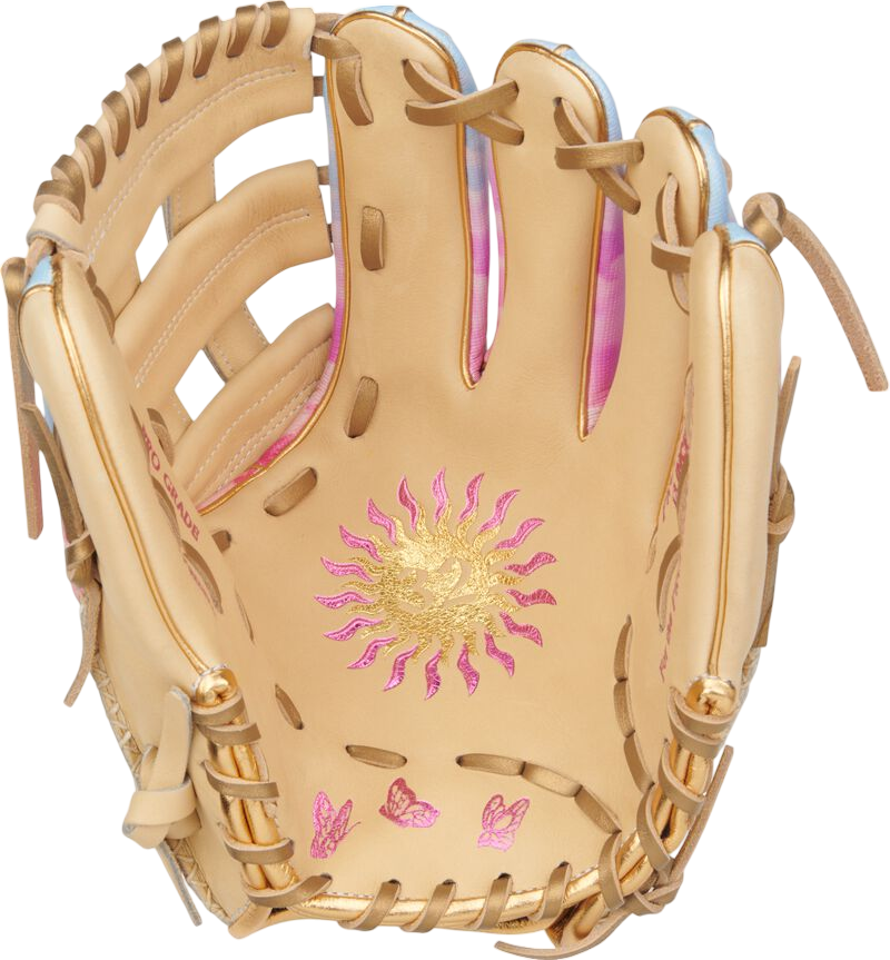 Rawlings Heart of the Hide Softball Sierra Romero 12" Infield Glove Tan/Pink Clouds RHT