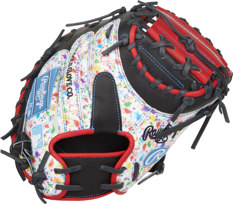 Rawlings Heart of the Hide 33.5" Catcher Glove Black/Red/Splatter RHT