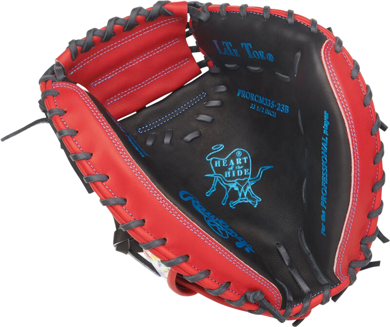 Rawlings Heart of the Hide 33.5" Catcher Glove Black/Red/Splatter RHT