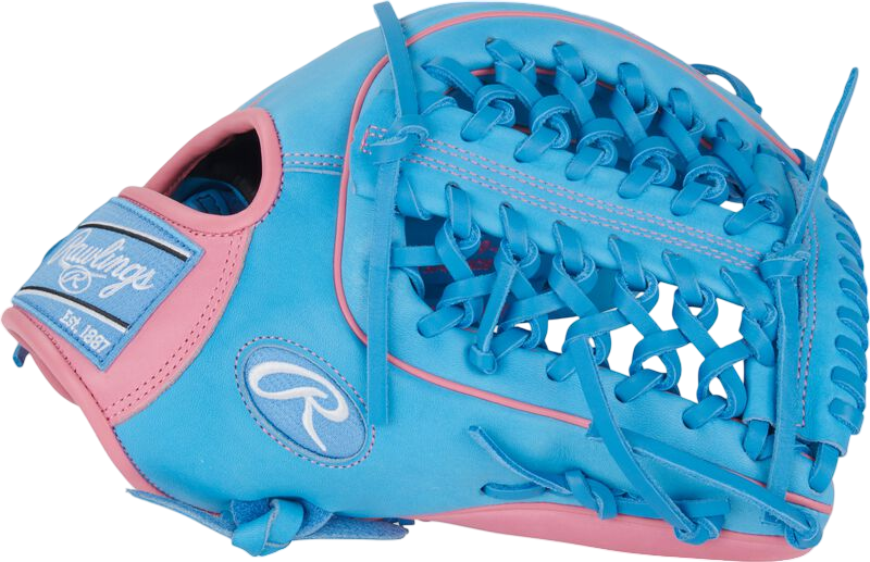 Rawlings Heart of the Hide 12.75" Outfield Glove Columbia Blue/Pink RHT