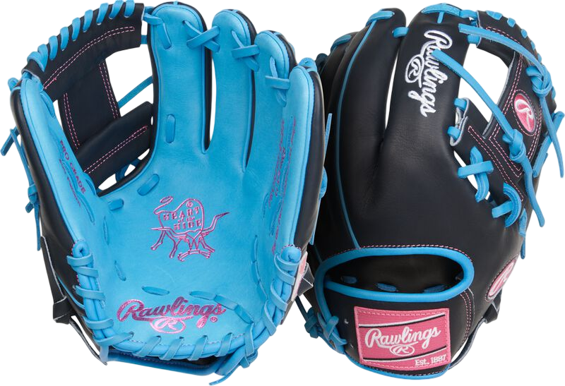 Rawlings Heart of the Hide 11.75" Infield Glove Navy/Columbia Blue RHT