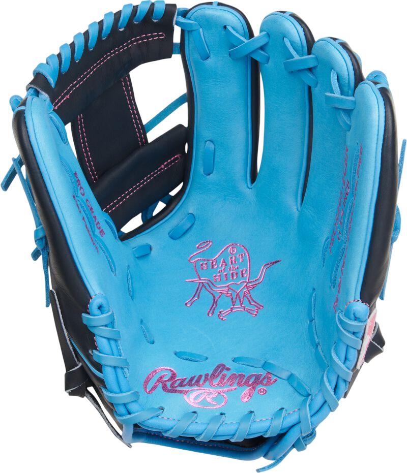 Rawlings Heart of the Hide 11.75" Infield Glove Navy/Columbia Blue RHT