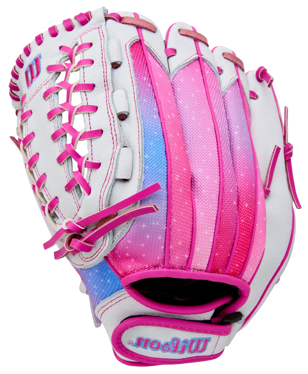 Wilson A440 12" Youth Outfield Glove White/Pink/Galaxy LHT