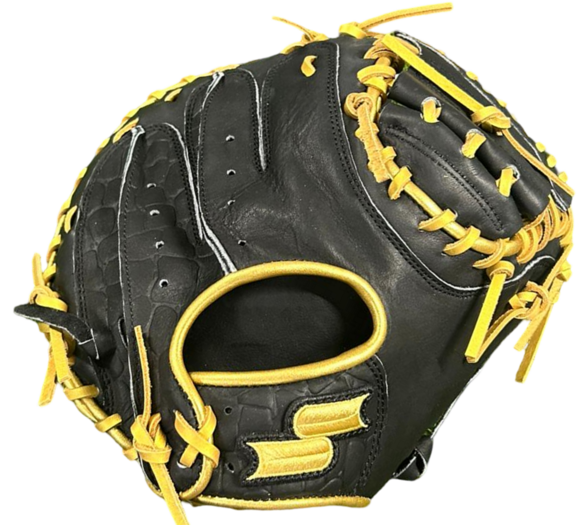 SSK EBC50 32.5" Catcher Glove Crocodile Pattern Black/Gold RHT