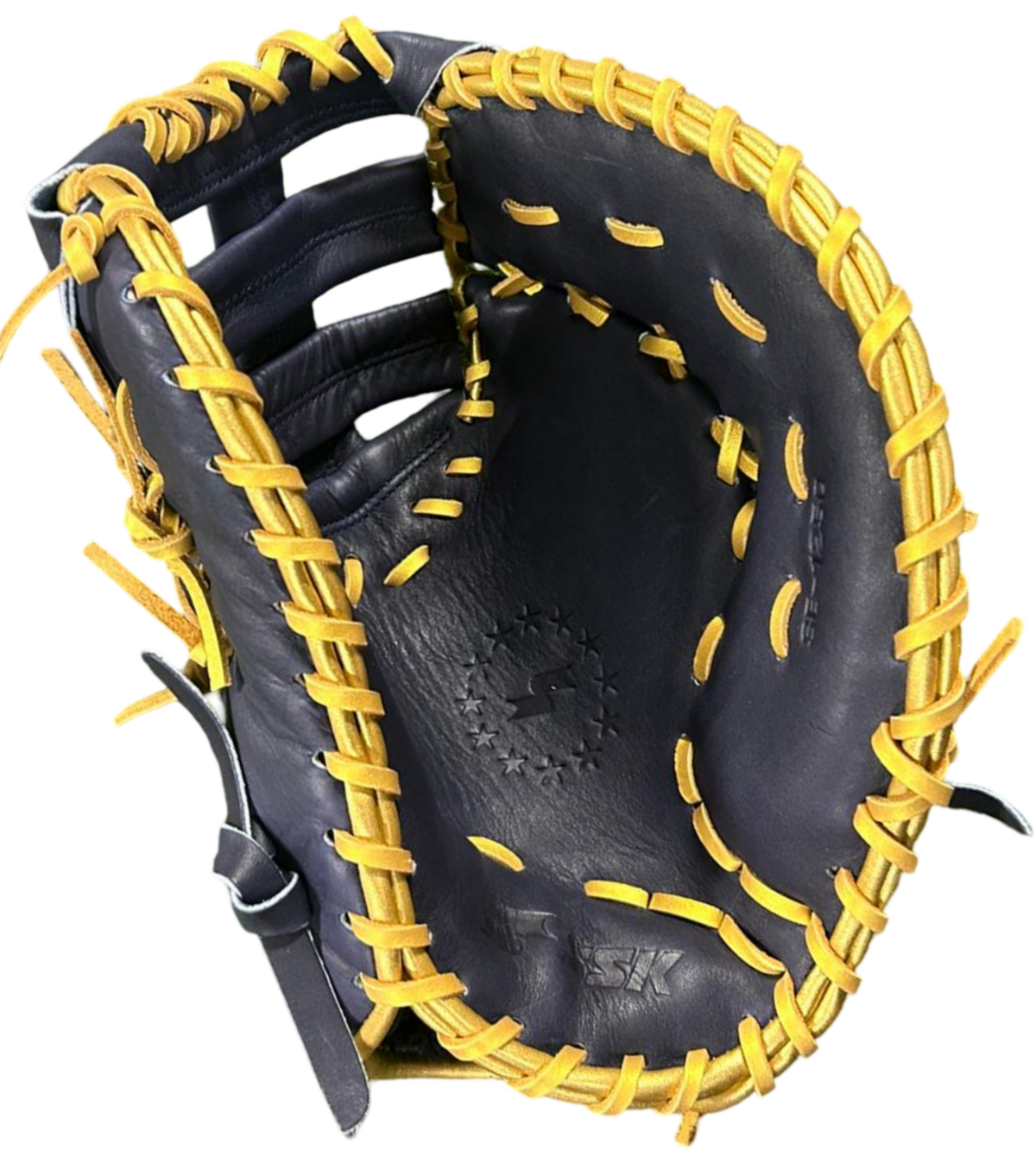 SSK EBC50 12.5" First Base Glove Crocodile Pattern Navy/Gold RHT