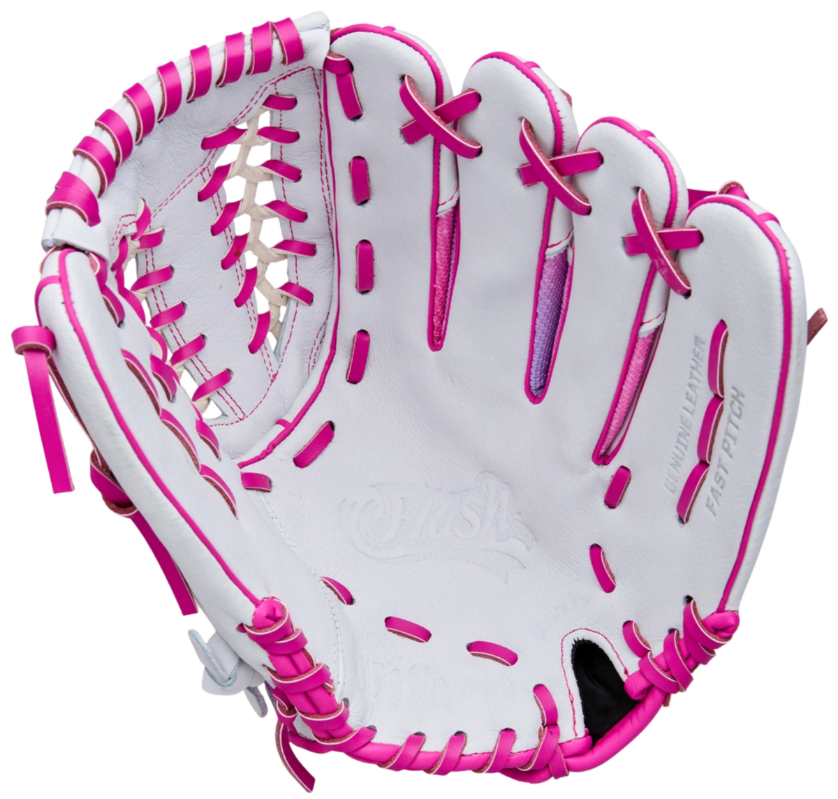 Wilson A440 12" Youth Outfield Glove White/Pink/Galaxy RHT