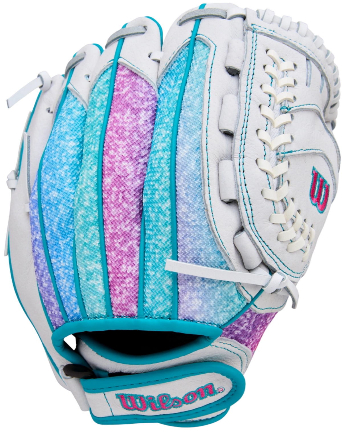 Wilson A440 11" Youth Infield Glove White/Teal/Pink RHT