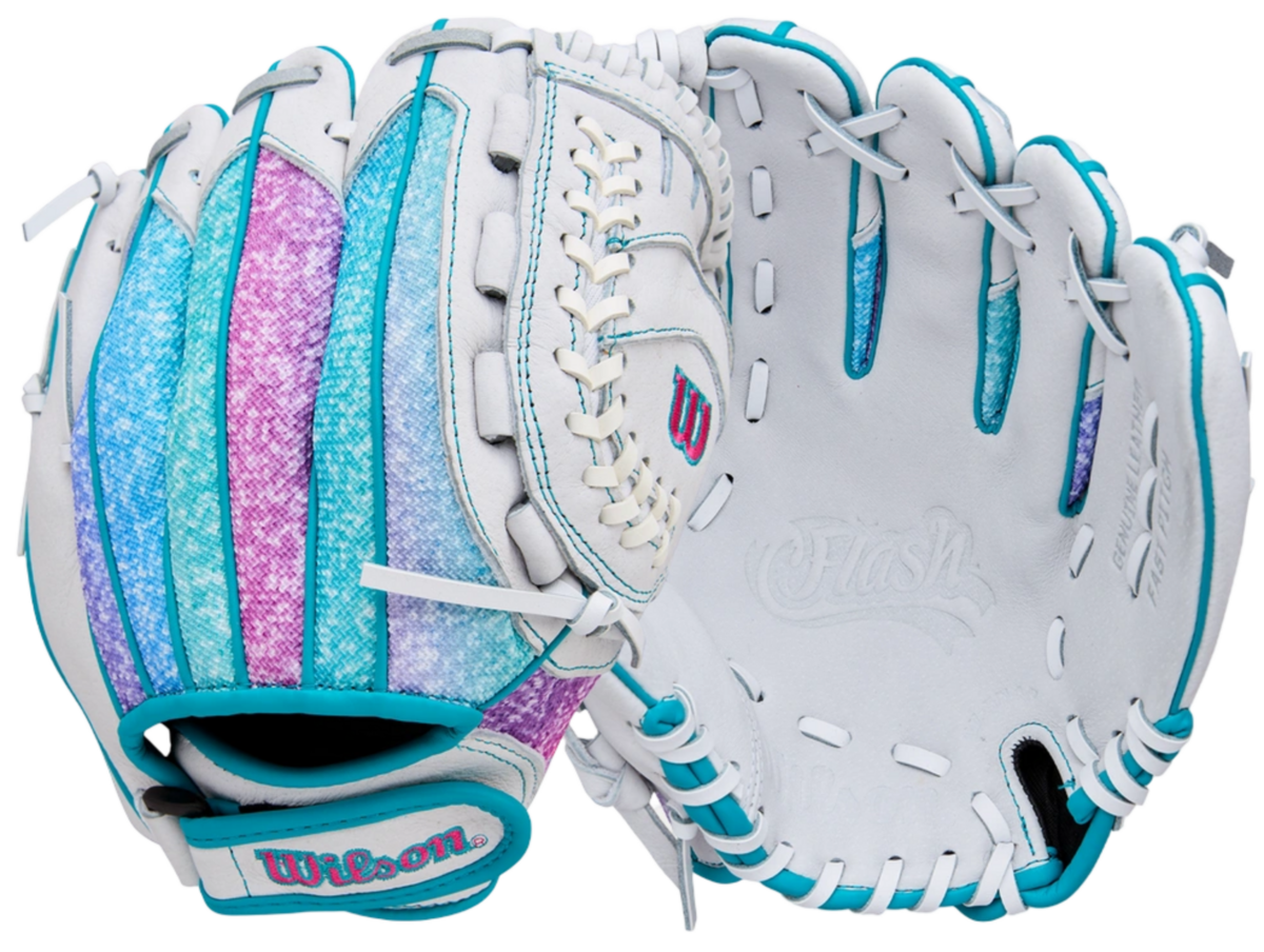 Wilson A440 11" Youth Infield Glove White/Teal/Pink RHT