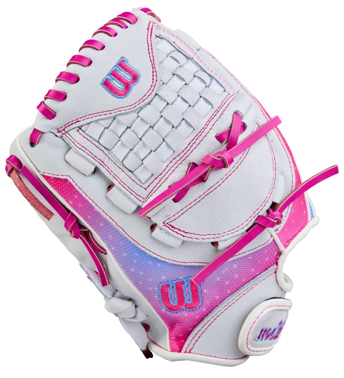 Wilson A440 11.5" Youth Infield Glove White/Pink/Galaxy LHT