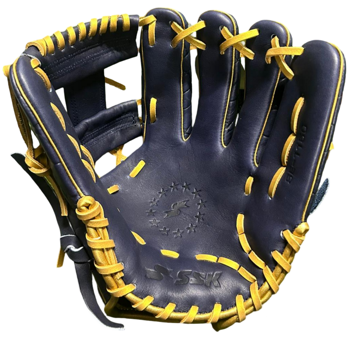 SSK EBC50 11.5" Infield Glove Crocodile Pattern Navy/Gold RHT