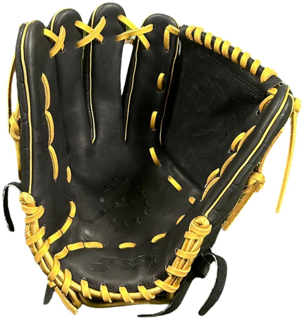 SSK EBC50 12" Pitcher/Infield Glove Crocodile Pattern Black/Gold RHT
