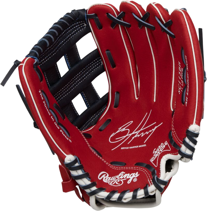 Rawlings Sure Catch Bryce Harper 11.5" Youth Glove Scarlet/Black RHT