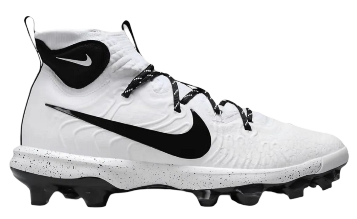 Nike Huarache NXT White/Black Speckled High Rubber Cleats