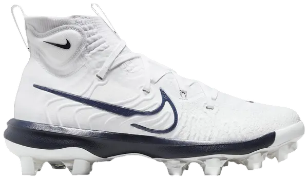 Nike Huarache NXT White/Navy High Rubber Cleats