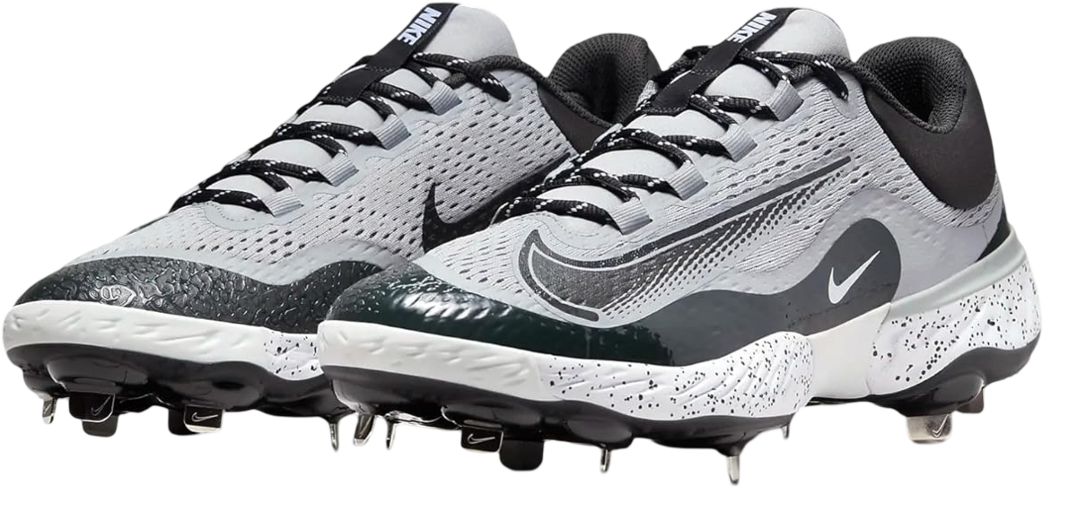 Nike Huarache Elite 4 Low Wolf Grey/White/Dark Smoke Grey Metal Cleats
