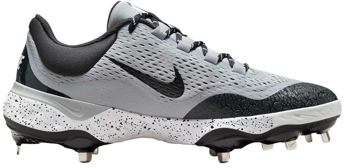 Nike Huarache Elite 4 Low Wolf Grey/White/Dark Smoke Grey Metal Cleats