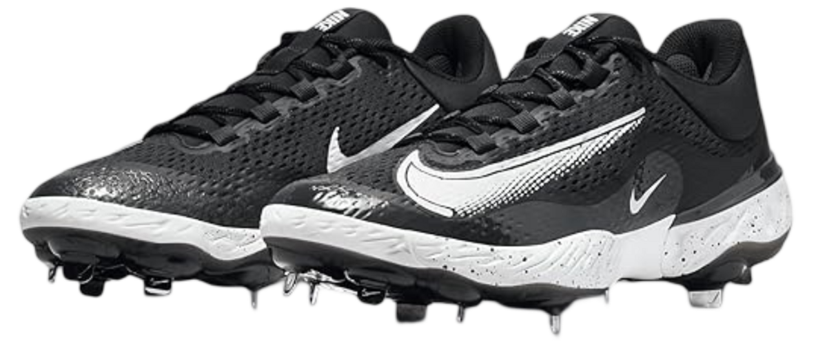 Nike Huarache Elite 4 Low Black/Dark Smoke Grey/White Metal Cleats