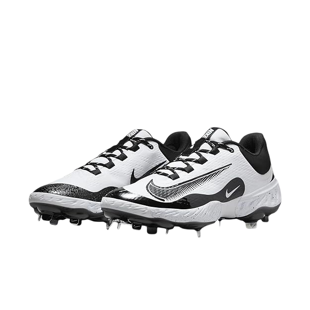 Nike Huarache Elite 4 Low White/Black/Splatter Metal Cleats